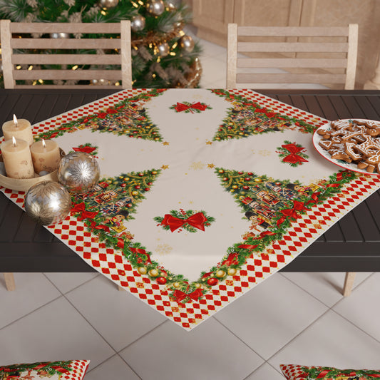 Centre de Table de Noël pour Cuisine en Impression Numérique Casse-Noisette Rouge