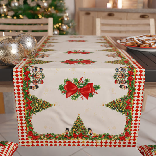 Chemins de Table de Noël, Chemin de Table de Noël, Nappe Chemin de Table de Noël, Chemin de Table Cuisine Casse-Noisette Rouge
