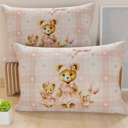 Taies d'oreiller, taies d'oreiller en impression numérique, Teddy Love Rose