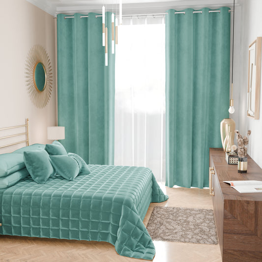 Trapuntino Copriletto Primaverile Autunnale in Velluto Double Face Tiffany