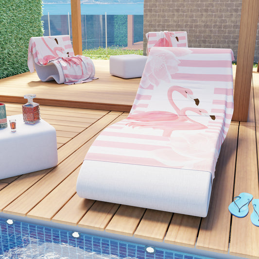 Serviette de plage en microfibre, serviette de plage, serviette pour transat, Flamant rose