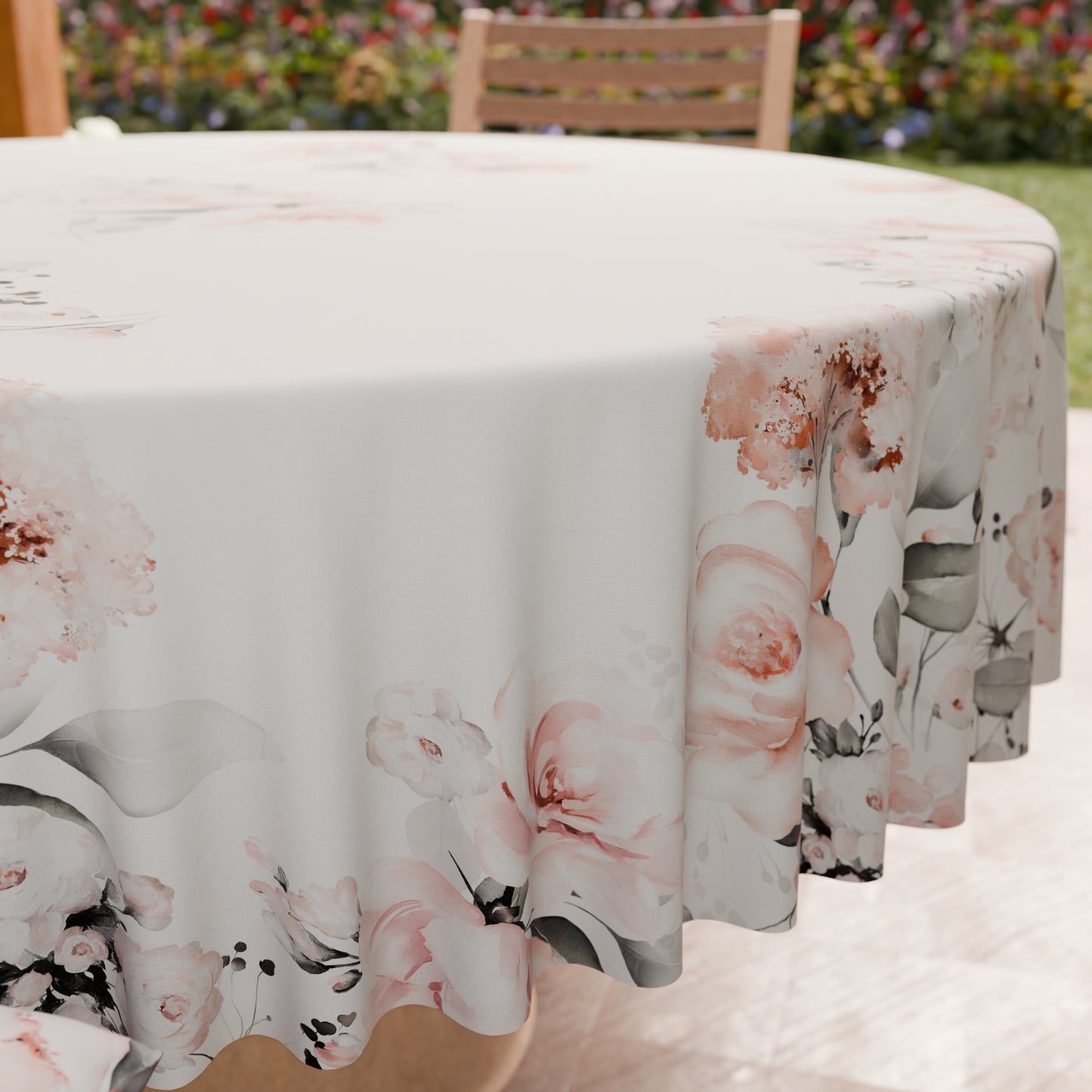 Tovaglia Rotonda Antimacchia Elegante - Ideale per cucina e sala da pranzo - Floreale 17