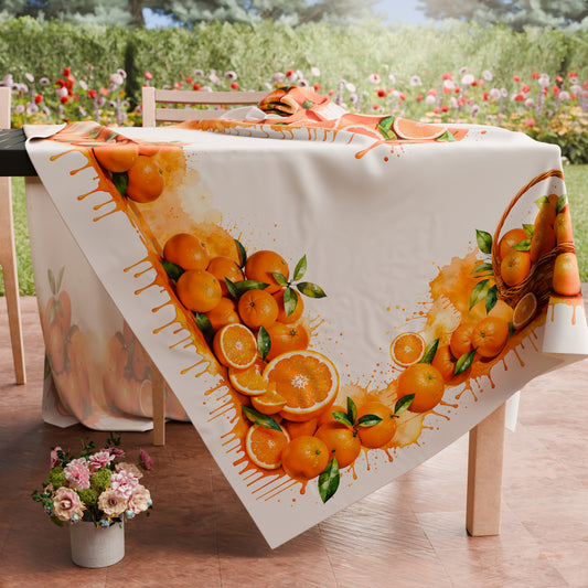 Tovaglia da tavola Antimacchia, Copritavolo da Cucina Fruit - Arancia