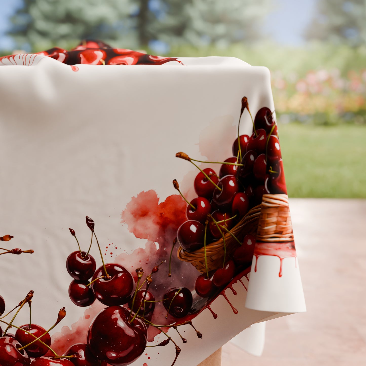 Tovaglia da tavola Antimacchia, Copritavolo da Cucina Fruit - Ciliegia