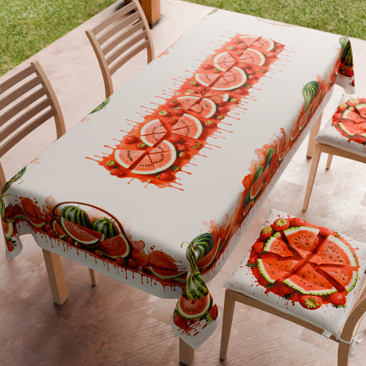 Nappe de table anti-taches, Housse de table de cuisine Fruit - Melon et Fraise