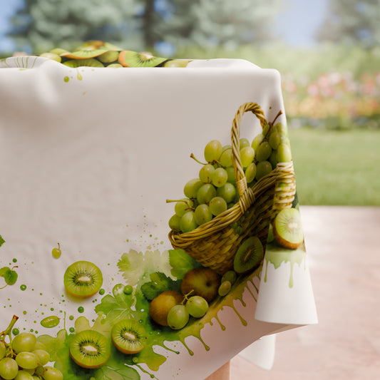 Nappe de table anti-taches, Housse de table de cuisine Fruit - Kiwi et Raisin