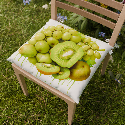 Coussins pour Chaises Housses de Chaise 6 Pièces Fruit - Kiwi et Raisin