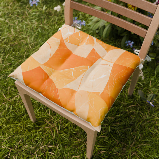 Coussins pour chaises housses de chaise 6 pièces Geo - Cercle Orange