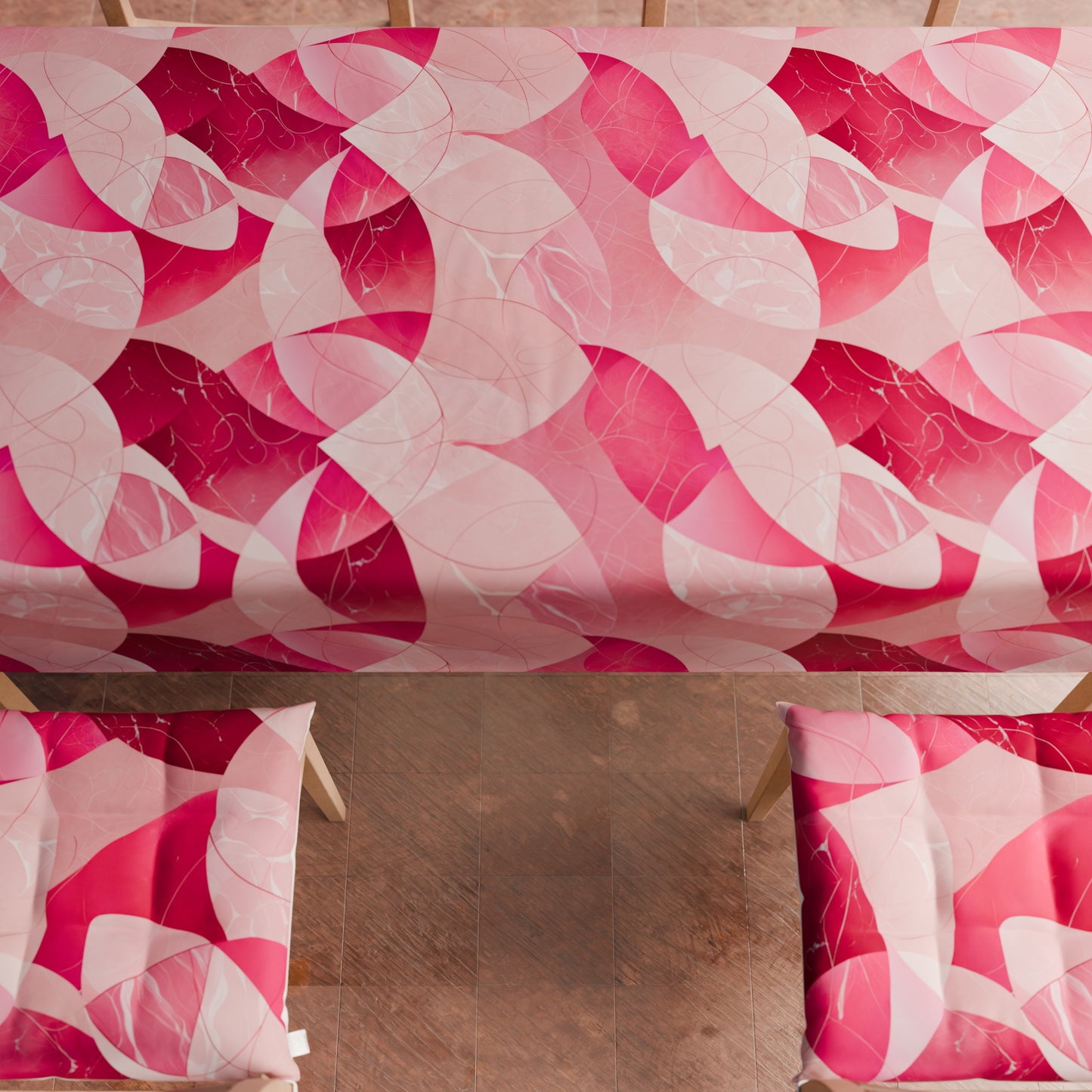 Cuscini per Sedie Coprisedia 6 Pezzi Geo - Cerchio Fucsia