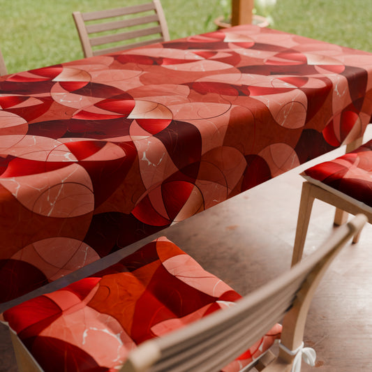 Coussins pour chaises housses de chaise 6 pièces Geo - Cercle Rouge