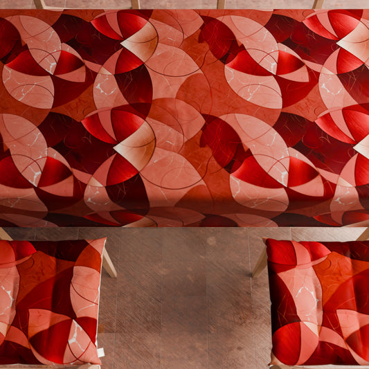 Coussins pour chaises housses de chaise 6 pièces Geo - Cercle Rouge