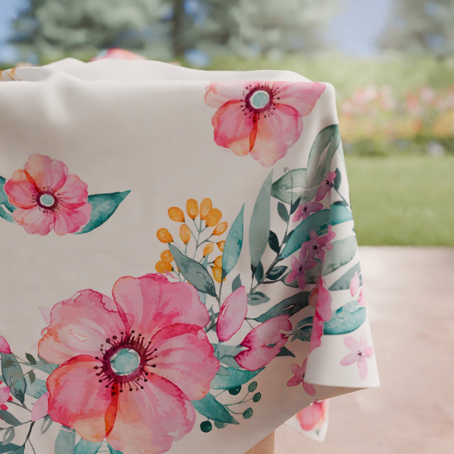 Tovaglia da tavola Antimacchia, Copritavolo da Cucina, Floreale-01