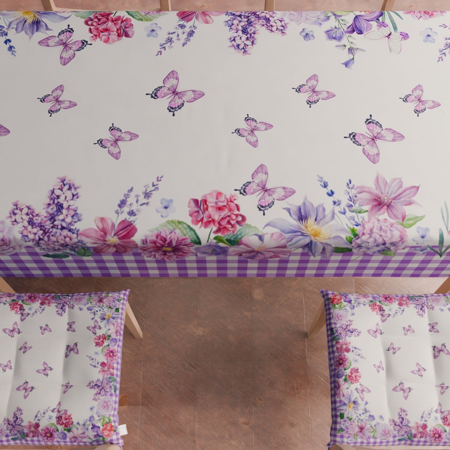 Cuscini Pasqua per Sedie Coprisedia Pasqua 6 Pezzi Vichy Viola