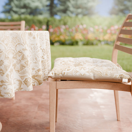 Nappe Ronde Anti-taches Élégante - Idéale pour cuisine et salle à manger - Vietri Taupe