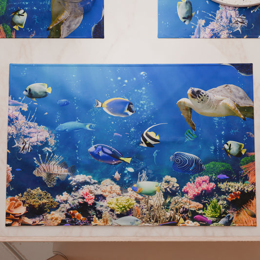 Sets de table américains à impression numérique Aquarium