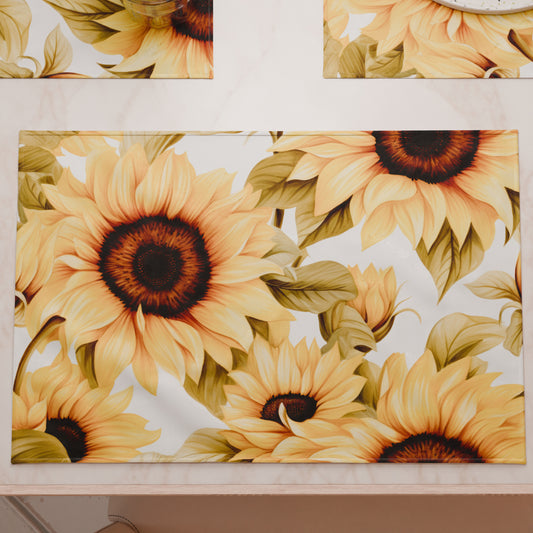 Sets de table américains à impression numérique Tournesol