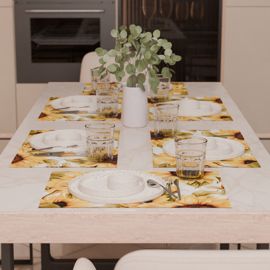 Sets de table américains à impression numérique Tournesol