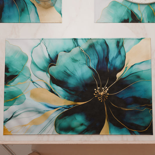 Sets de table américains en impression numérique Marble Flower 09 Ottanio