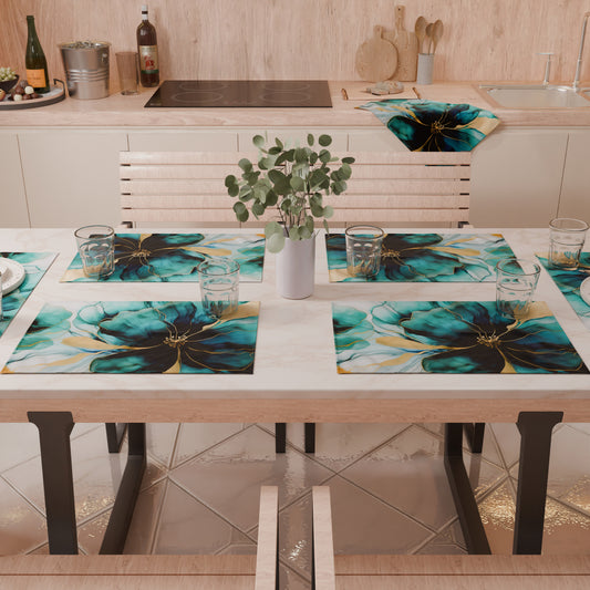 Sets de table américains en impression numérique Marble Flower 09 Ottanio