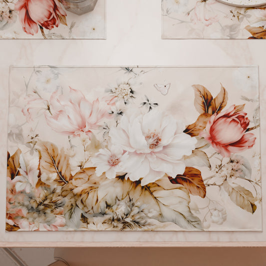 Sets de table américains en impression numérique Vintage Flower
