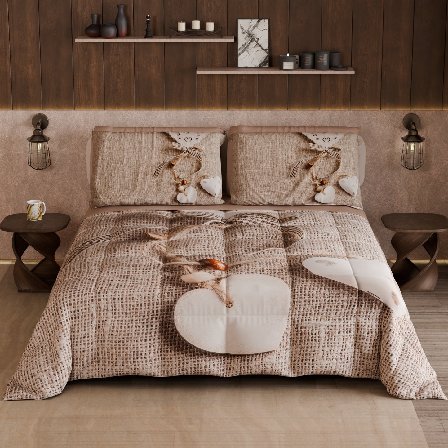 Piumone, Trapunta Matrimoniale, Singola, Piazza e Mezza Shabby 331