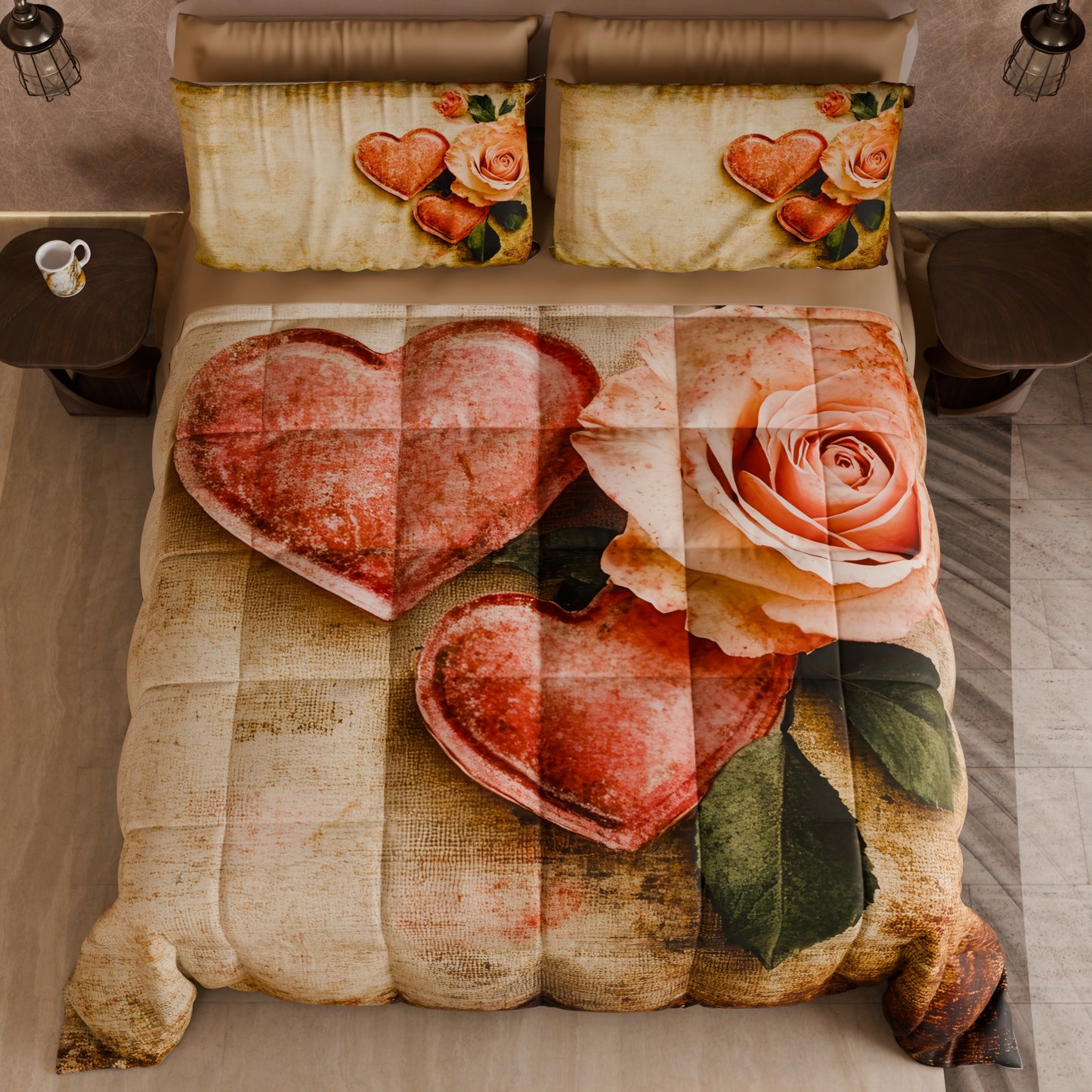 Piumone, Trapunta Matrimoniale, Singola, Piazza e Mezza Shabby 332