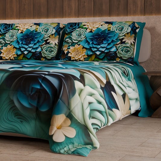 Couette, Edredon Double, Simple, 1 place et Demi Florale 05-15
