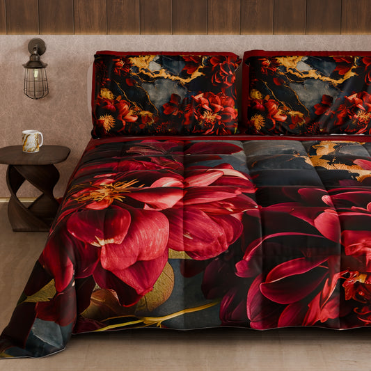 Couette, Couverture Double, Simple, Une Place et Demi Florale 06-16