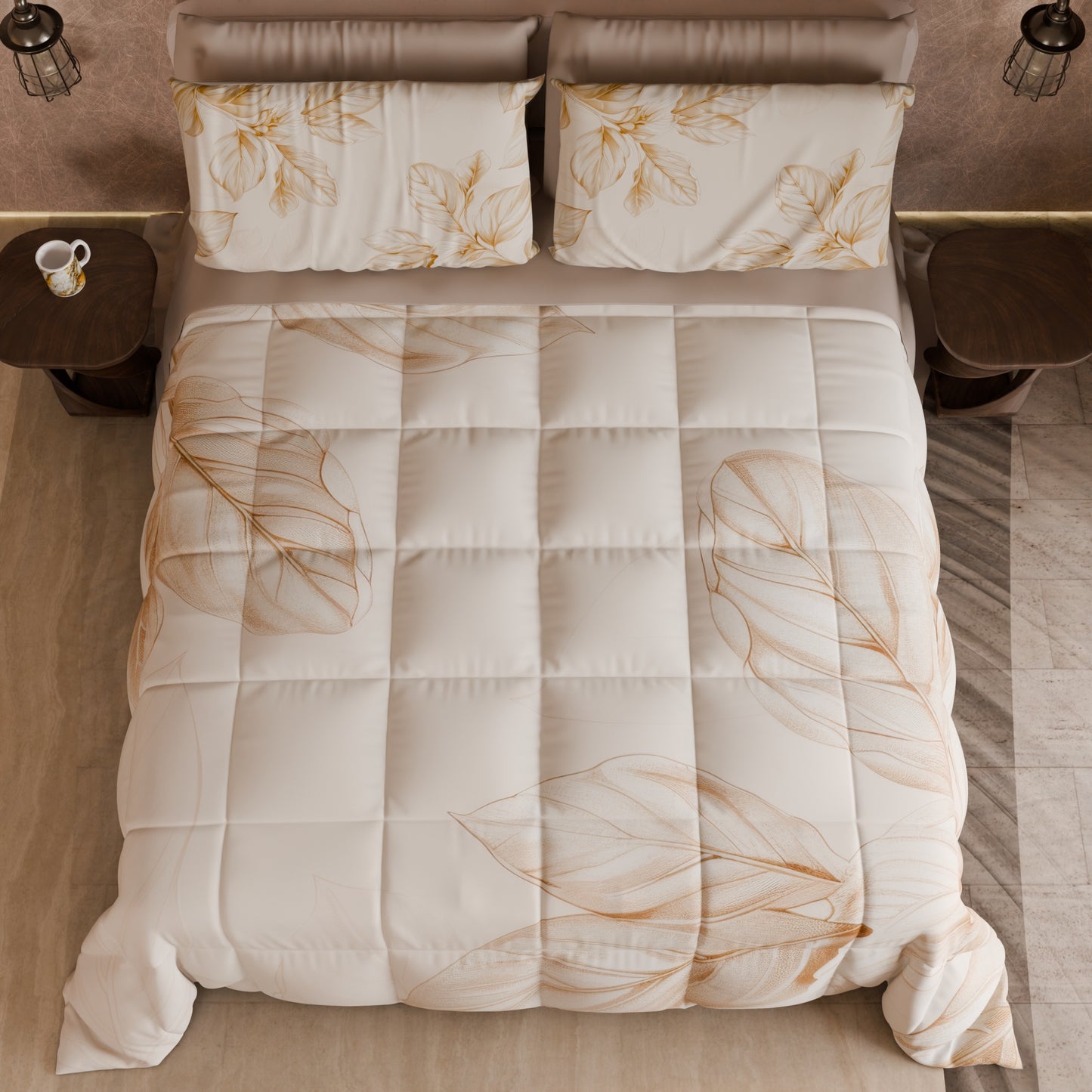 Piumone, Trapunta Matrimoniale, Singola, Piazza e Mezza Floreale F150