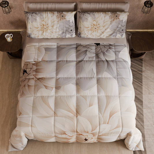 Couette, Edredon Double, Simple, 1 place et demie Floral F25