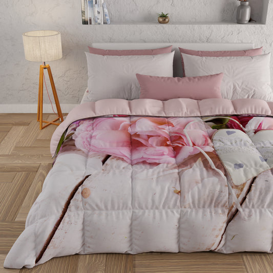 Piumone, Trapunta Matrimoniale, Singola, Piazza e Mezza, Country Chic