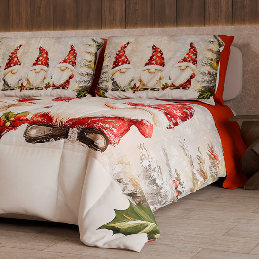 Couette double Noël, Simple, Une place et demie Gnome 03