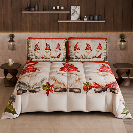 Couette double Noël, Simple, Une place et demie Gnome 03