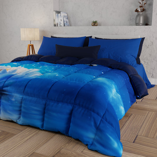Piumone, Trapunta Matrimoniale, Singola, Piazza e Mezza, Notte Stellata