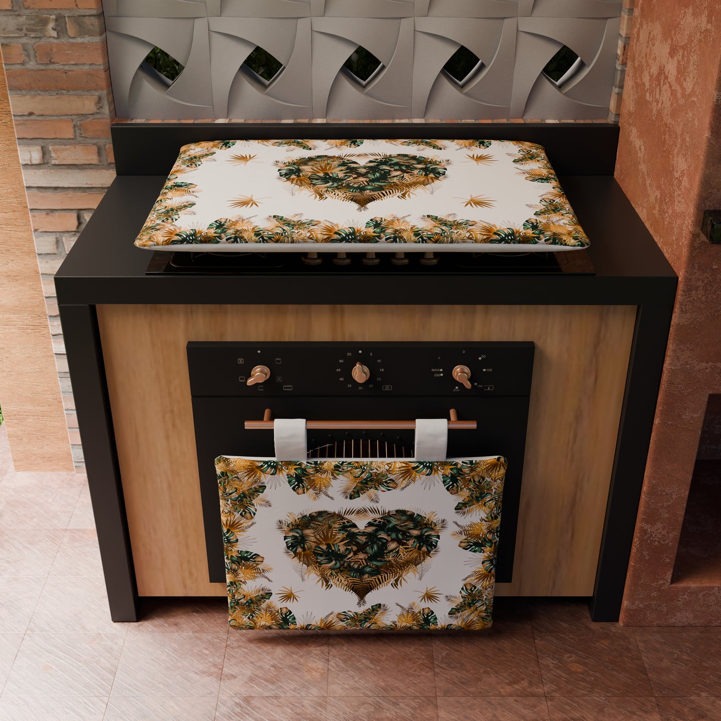 Coprifornello Coprifuochi Cucina in Stampa Digitale Tropical-04 1pz 50x70cm