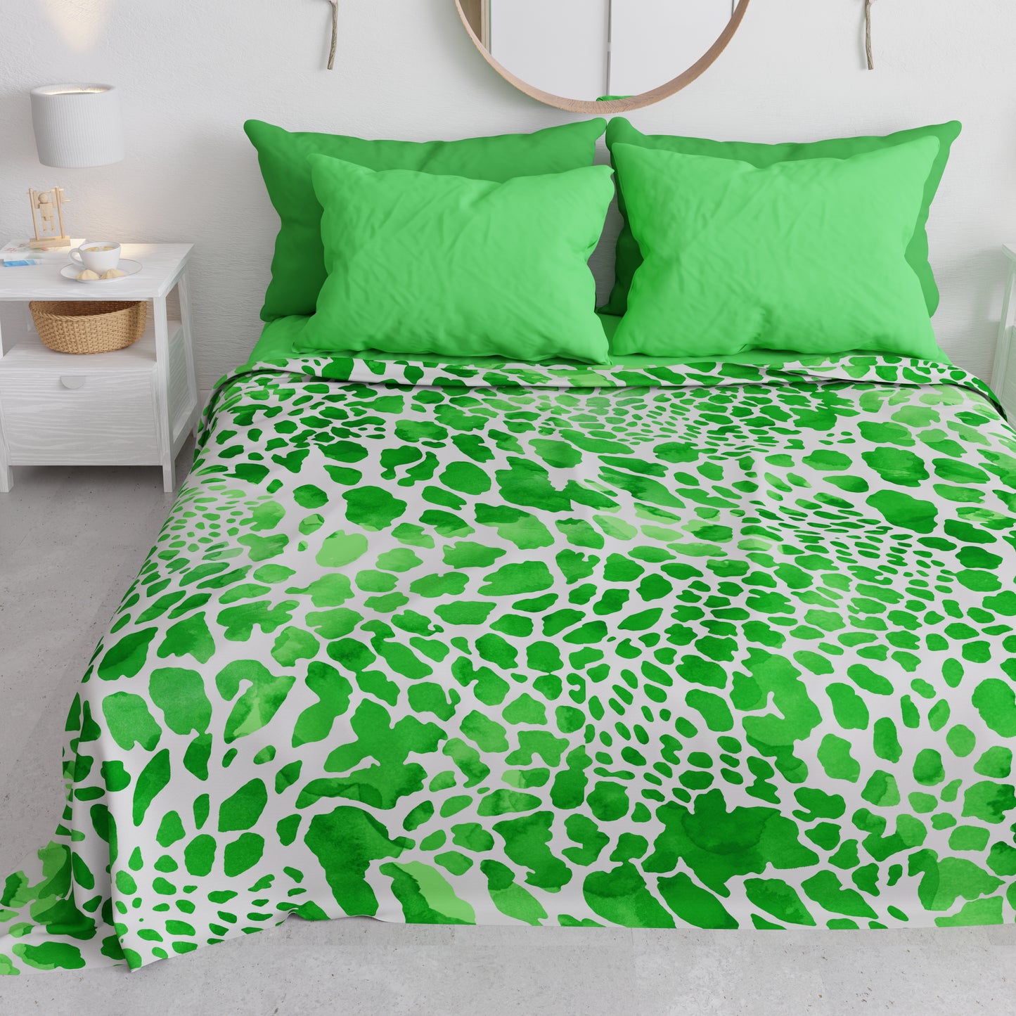 Copriletto Estivo, Coperta Leggera, Lenzuola Copriletto Cobra Verde
