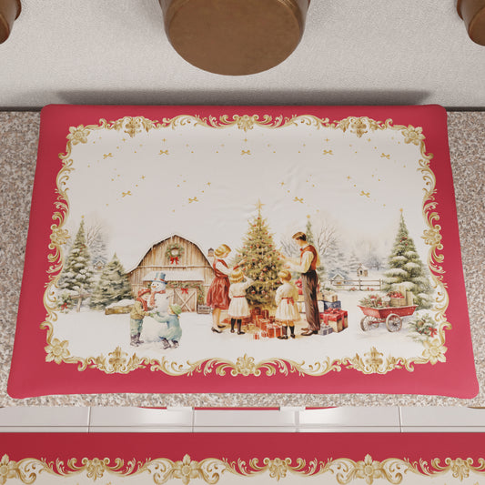 Coprifornello Natalizio Coprifuochi Cucina in Stampa Digitale Vintage Xmas