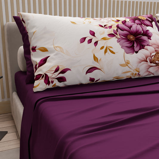 Lenzuola in Cotone, Completo Letto con Federe in Stampa Digitale Dalian