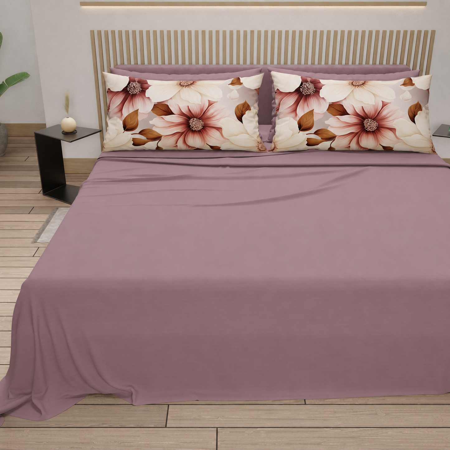 Completo letto PETTI Petalo 02 Cipria Scuro – vista frontale