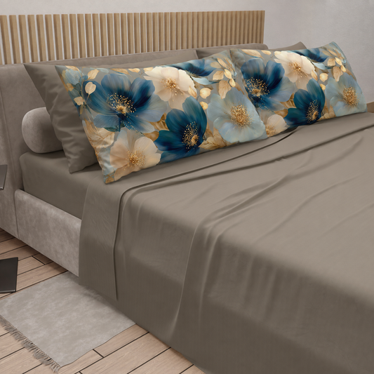 Completo letto PETTI Petalo 12 Tortora – vista angolata
