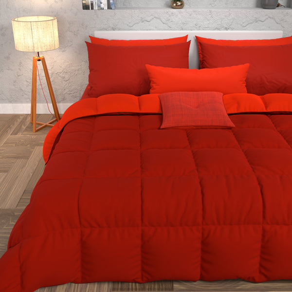 Duvet Quilt for Double, Single, Square and a Half, Bordeaux Red