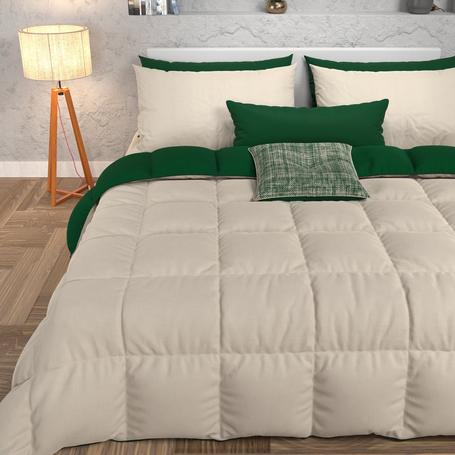Duvet, Double, Single, Queen and Half Quilt, Green