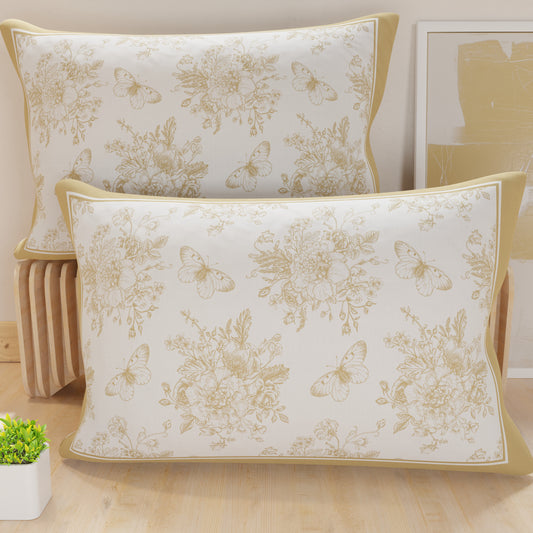 Taies d'oreiller, Taies d'oreiller en Impression Numérique, Botanic Beige