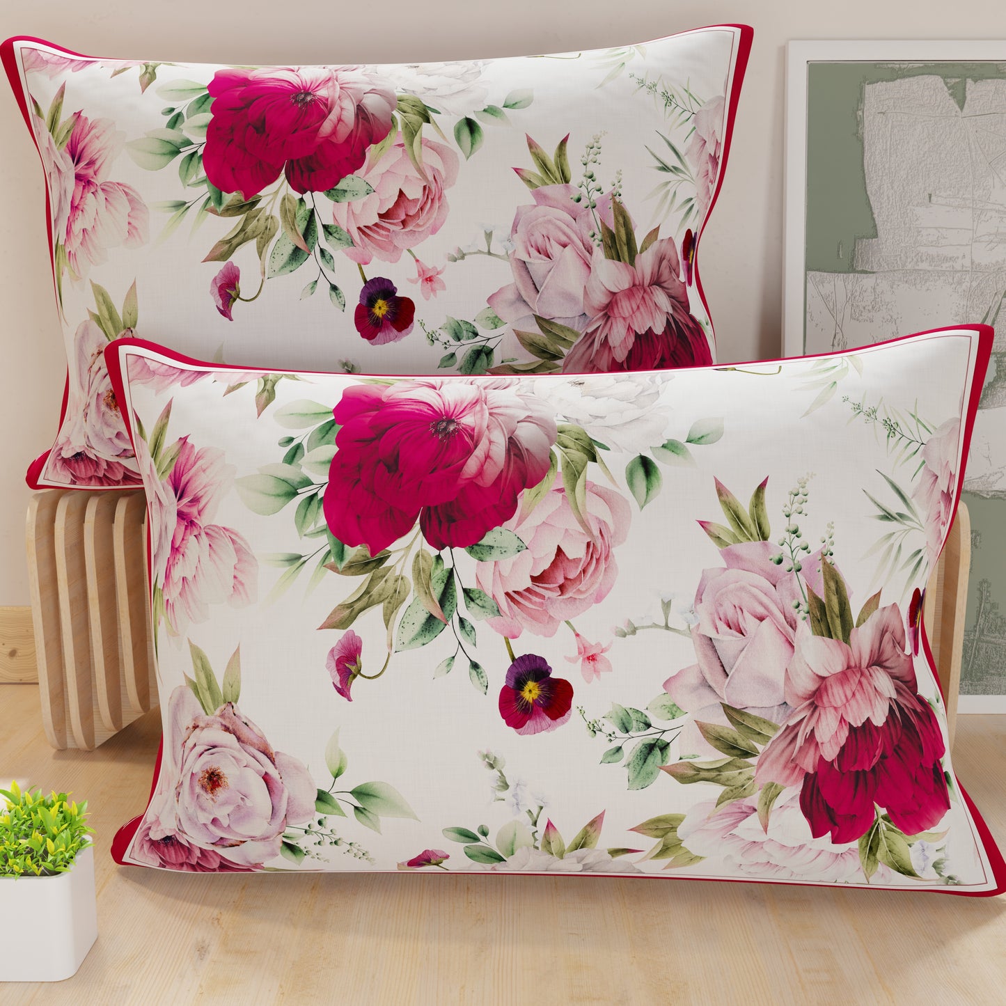 Taies d'oreiller, housses de coussin en impression numérique, Floral 08