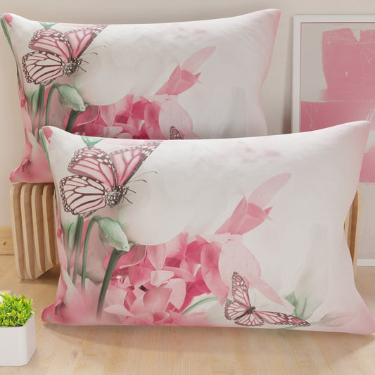 Taies d'oreiller, Taies d'oreiller en impression numérique, Papillon de roses