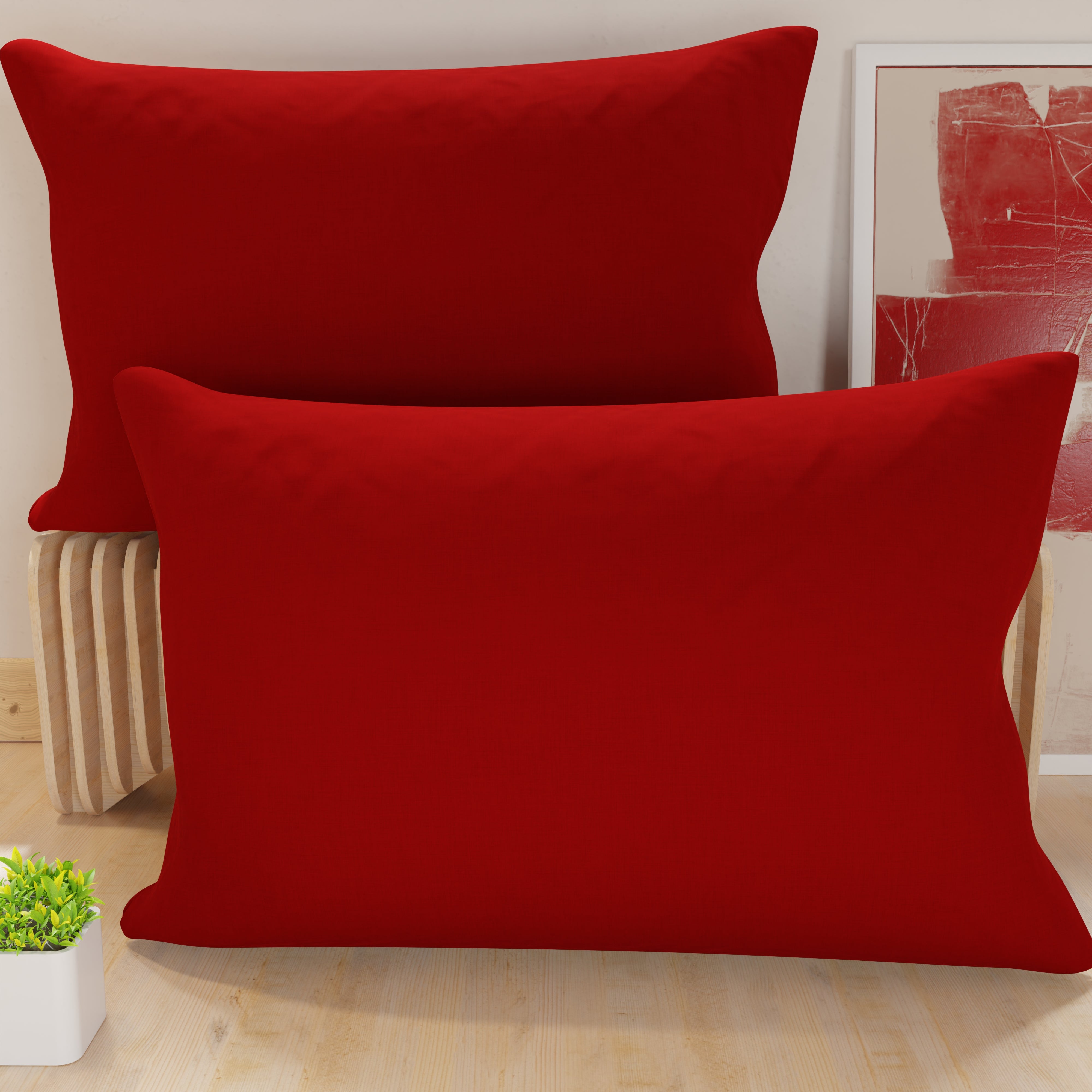 Federa Cuscino Quadrata 45x45 Cm Con Spirale Moderna – Rosso Legno, ABAKUHAUS