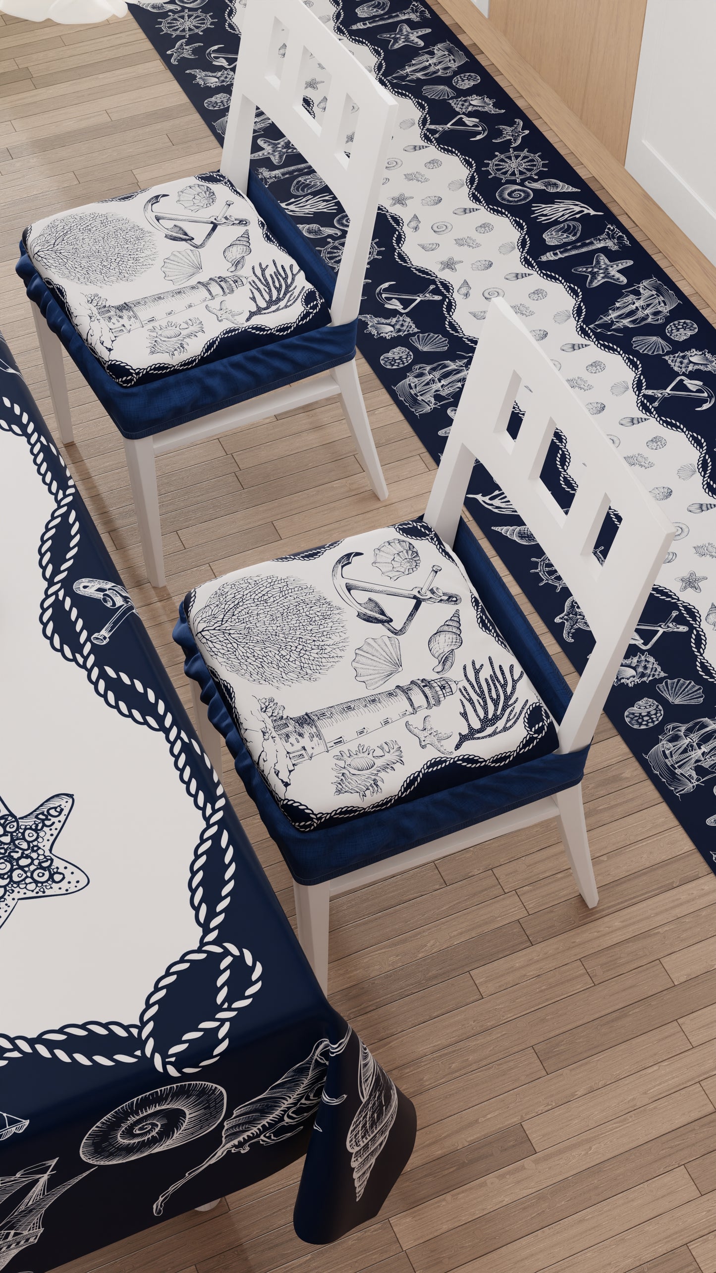 Cuscini per Sedie con Elastico Coprisedia in Stampa Digitale Marino 02