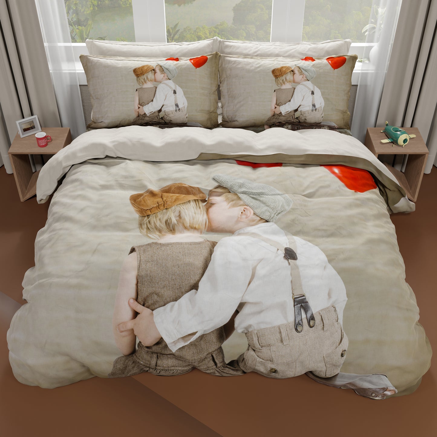 Copripiumino matrimoniale, singolo, una piazza e mezza,bacio