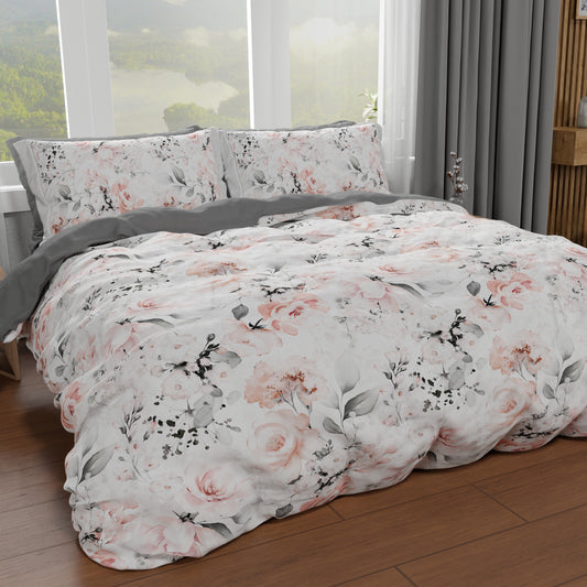 Housse de couette double, simple, une place et demie, Floral 17-00