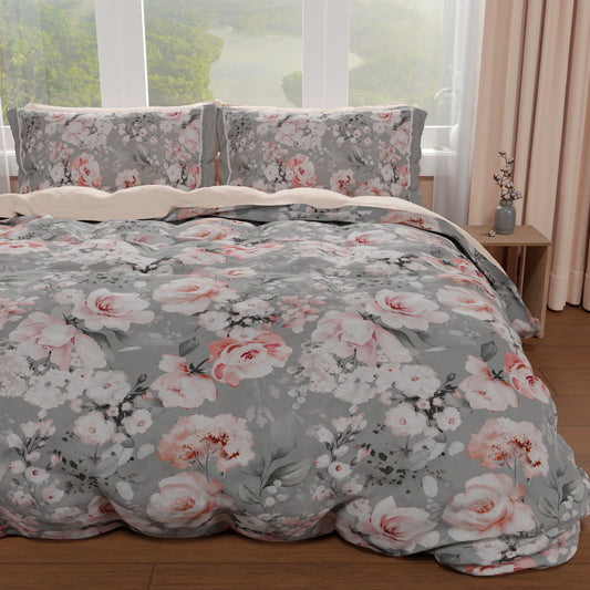 Housse de couette double, simple, une place et demie, Floral 17-02